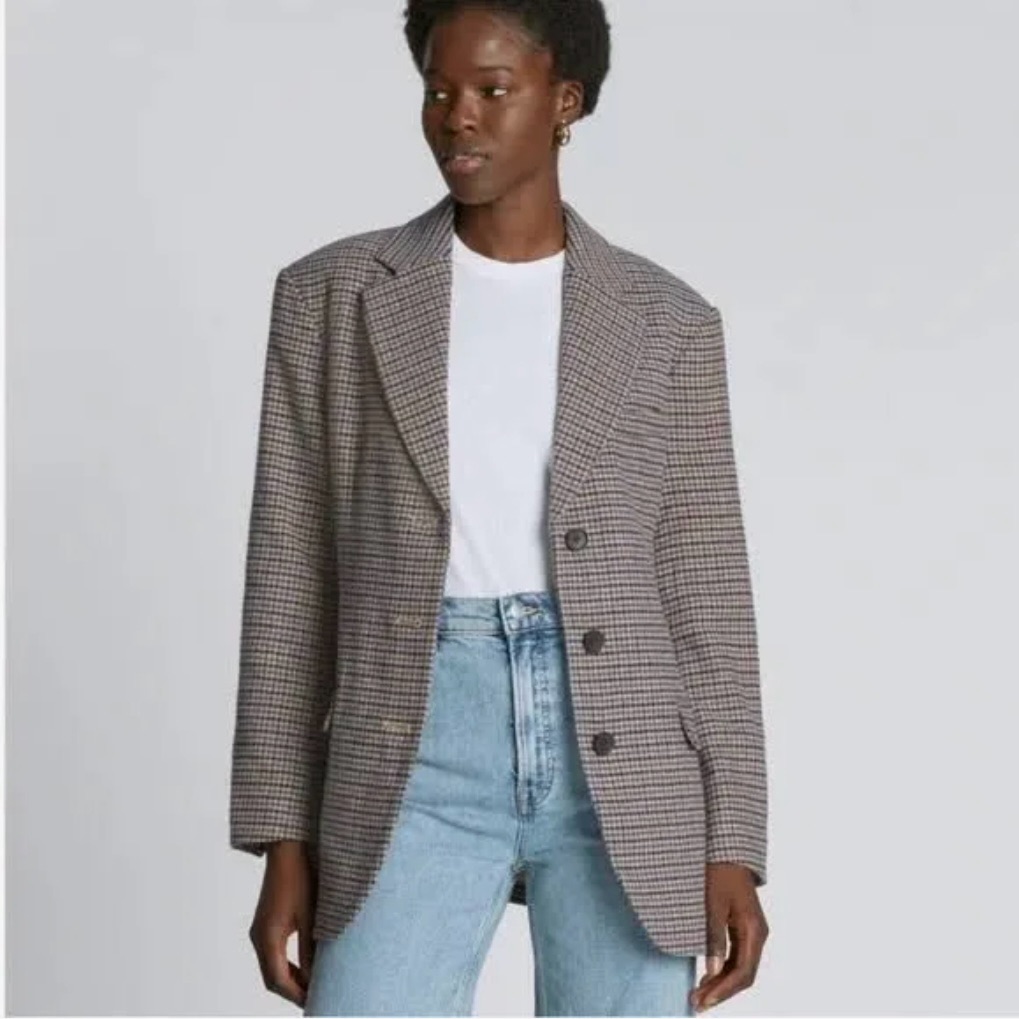 Everlane Brown Plaid Blazer